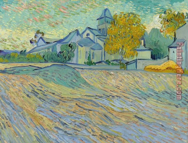 Vincent van Gogh View of the Asylum and Chapel at Saint Remy
